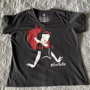 Snow White Red Glitter Apple V-neck Shirt